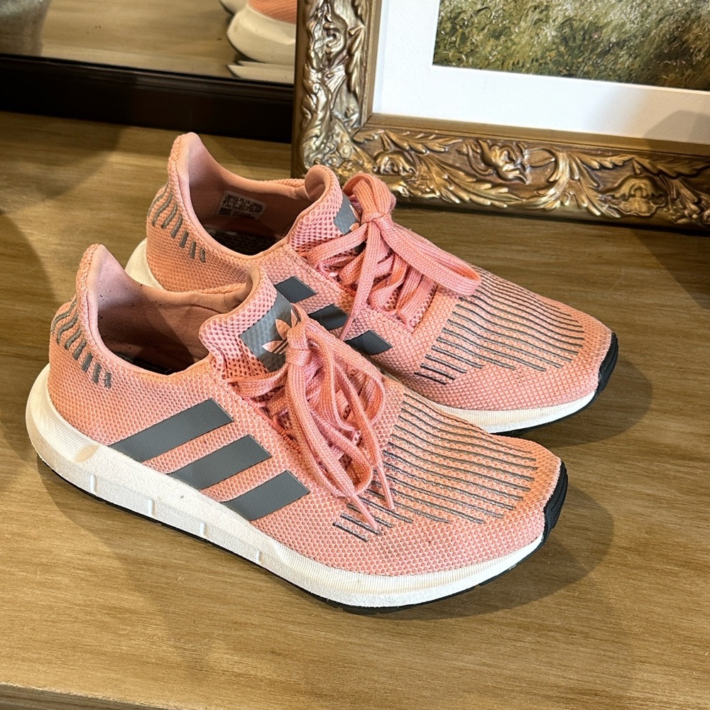 Adidas Women’s Swift  Coral and Gray Sneakers